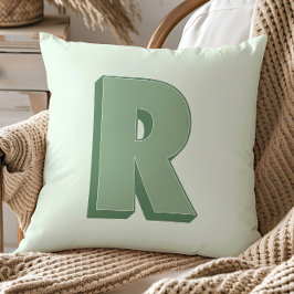 Cojín Decorativo Elegant Letter R Monogram Personalized Initial
