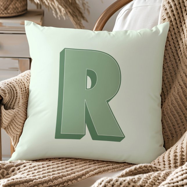 Cojín Decorativo Elegant Letter R Monogram Personalized Initial (Subido por el creador)