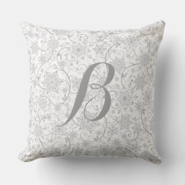 Cojín Decorativo Elegant Monogrammed snowflake Pillow