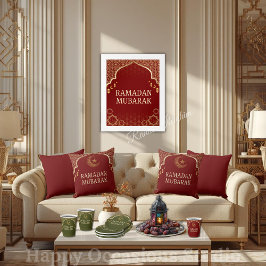 Cojín Decorativo Elegant Ramadan Mubarak Throw Pillow