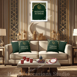 Cojín Decorativo Elegant Ramadan Mubarak Throw Pillow