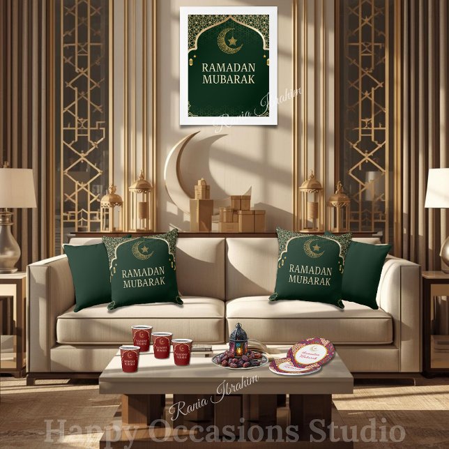 Cojín Decorativo Elegant Ramadan Mubarak Throw Pillow (Subido por el creador)