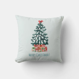 Cojín Decorativo Elegant Snowy Christmas Tree