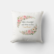 Elegant Very Good Floral Decorative Throw Pillow
