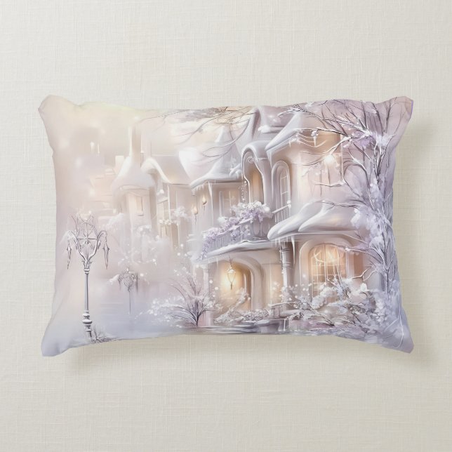 Cojín Decorativo Elegant White Christmas Accent Pillow (Anverso)