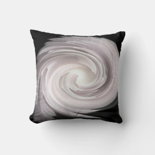 Cojín Decorativo Elegante Abstracto Pale Pink Swirl Square
