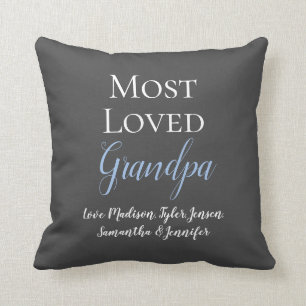 Cojín Decorativo Elegante abuelo gris gris más querido personalizad