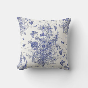 Cojín Decorativo Elegante acuarela estampado floral