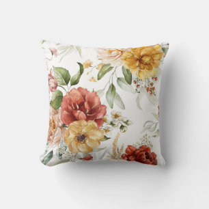 Cojín Decorativo Elegante acuarela estampado floral