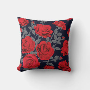 Cojín Decorativo Elegante acuarela estampado floral