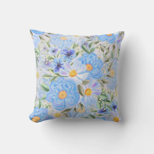 Cojín Decorativo Elegante acuarela estampado floral