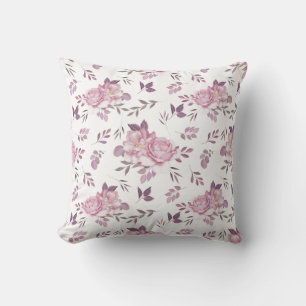 Cojín Decorativo Elegante acuarela estampado floral
