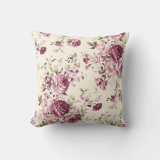 Cojín Decorativo Elegante acuarela estampado floral