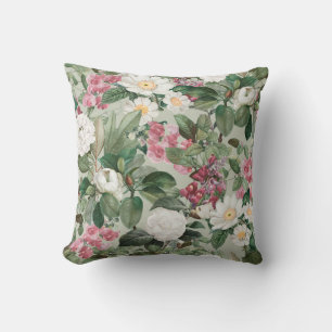 Cojín Decorativo Elegante acuarela estampado floral