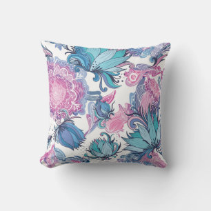 Cojín Decorativo Elegante acuarela estampado floral