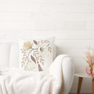 Cojín Decorativo Elegante acuarela floral de Boho