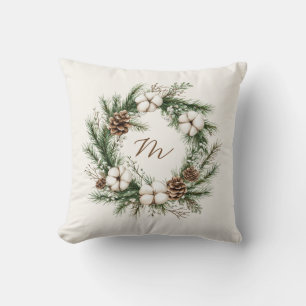 Cojín Decorativo Elegante acuarela Navidades de Wreath Baby Shower