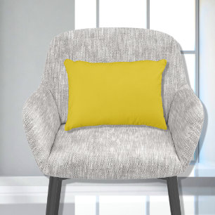 Cojín Decorativo Elegante Amarillo Mostaza Básico Color Sólido