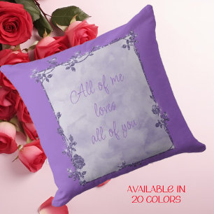 Cojín Decorativo Elegante Amethyst Purple Sparkle Frame Valentine