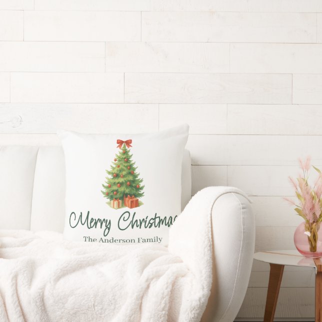 Cojín Decorativo Elegante árbol de Navidad con arcos y presencias r (Sofá)