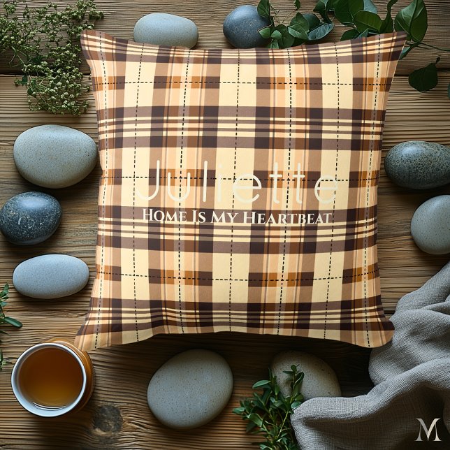 Cojín Decorativo Elegante arcilla marrón | Personalizado Acento Rús (Subido por el creador)