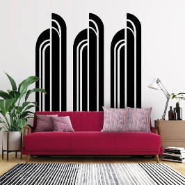 Cojín Decorativo Elegante Art Deco rosa y malva