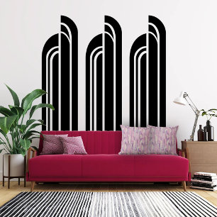 Cojín Decorativo Elegante Art Deco rosa y malva