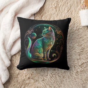 Cojín Decorativo Elegante arte moderno para gatos psicodélicos