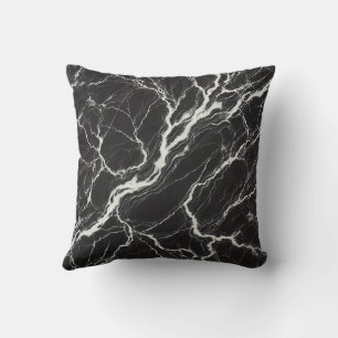 Cojín Decorativo Elegante aspecto de mármol negro y blanco Chic Gla