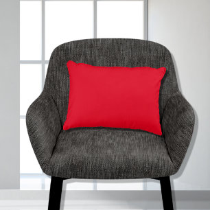 Cojín Decorativo Elegante Básico Color Sólido Rojo Brillante 11x16