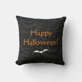 Cojín Decorativo Elegante Black Halloween Floral Botanical