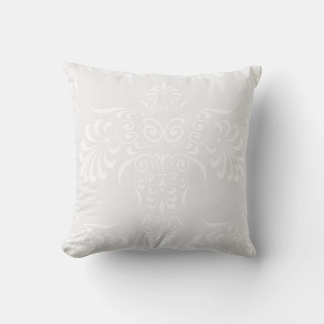 Cojín Decorativo Elegante blanco sobre el cálido y pálido estilo de (Anverso)