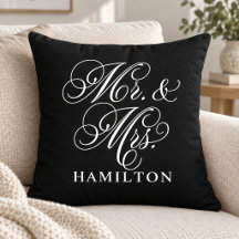 Elegante Boda con Letra Mr y Mrs en Negro