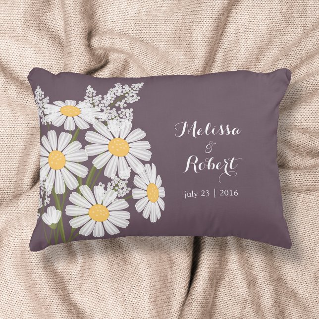 Cojín Decorativo Elegante Boda Floral White Daisies (Subido por el creador)