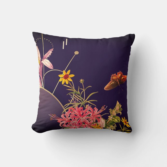 Cojín Decorativo Elegante Botánico Artístico (Anverso)