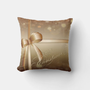 Cojín Decorativo Elegante Bow, Feliz Navidad