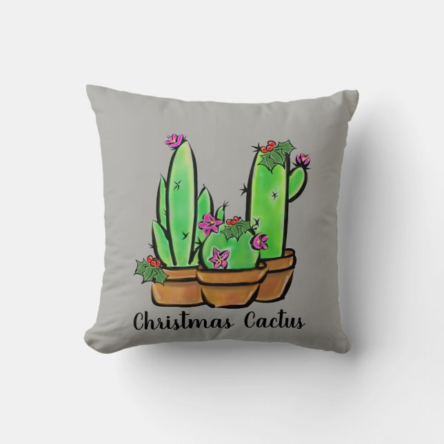 Cojín Decorativo Elegante Cactus cacti succulent (Anverso)