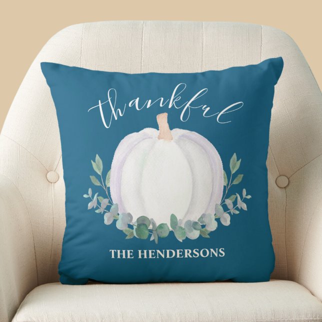Cojín Decorativo Elegante Calabaza Gracias Personalizado (Subido por el creador)