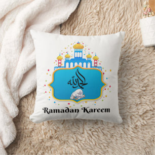 Cojín Decorativo Elegante Caligrafía Árabe Deseos de Ramadán