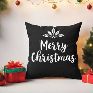 Cojín Decorativo Elegante caligrafía Feliz Navidad