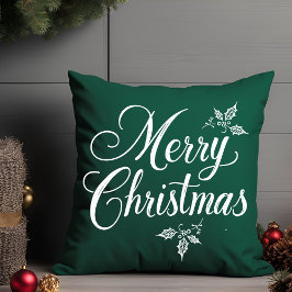Cojín Decorativo Elegante caligrafía Script Feliz Navidad