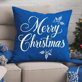 Cojín Decorativo Elegante caligrafía Script Feliz Navidad