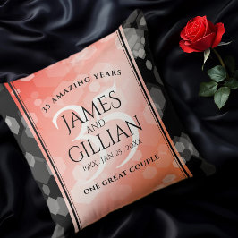 Cojín Decorativo Elegante celebración del 35° aniversario del Boda