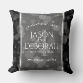 Cojín Decorativo Elegante celebración del cuarto aniversario de Bod