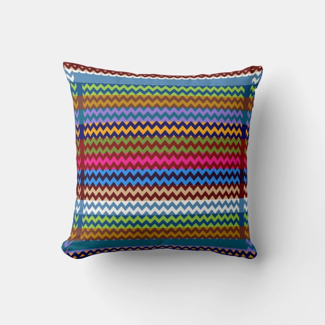 Cojín Decorativo Elegante Chevron Modern Zigzag 7 (Anverso)