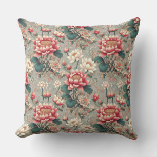 Cojín Decorativo Elegante Chinoiserie Lotus