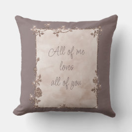 Cojín Decorativo Elegante Cinnamon Slate Sparkle Frame Valentine