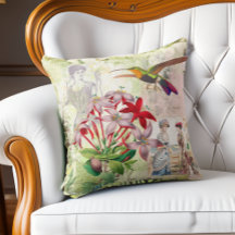 Elegante Collage de moda victoriano Flores Aves