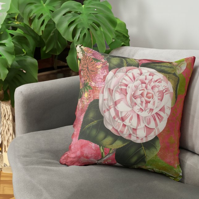 Cojín Decorativo Elegante Collage floral de Camellia (Subido por el creador)