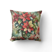 Elegante color de agua Poinsettia Bouquet